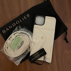 Bandolier Ivory and Gold Donna Side Body Phone Crossbody iPhone 14 Plus